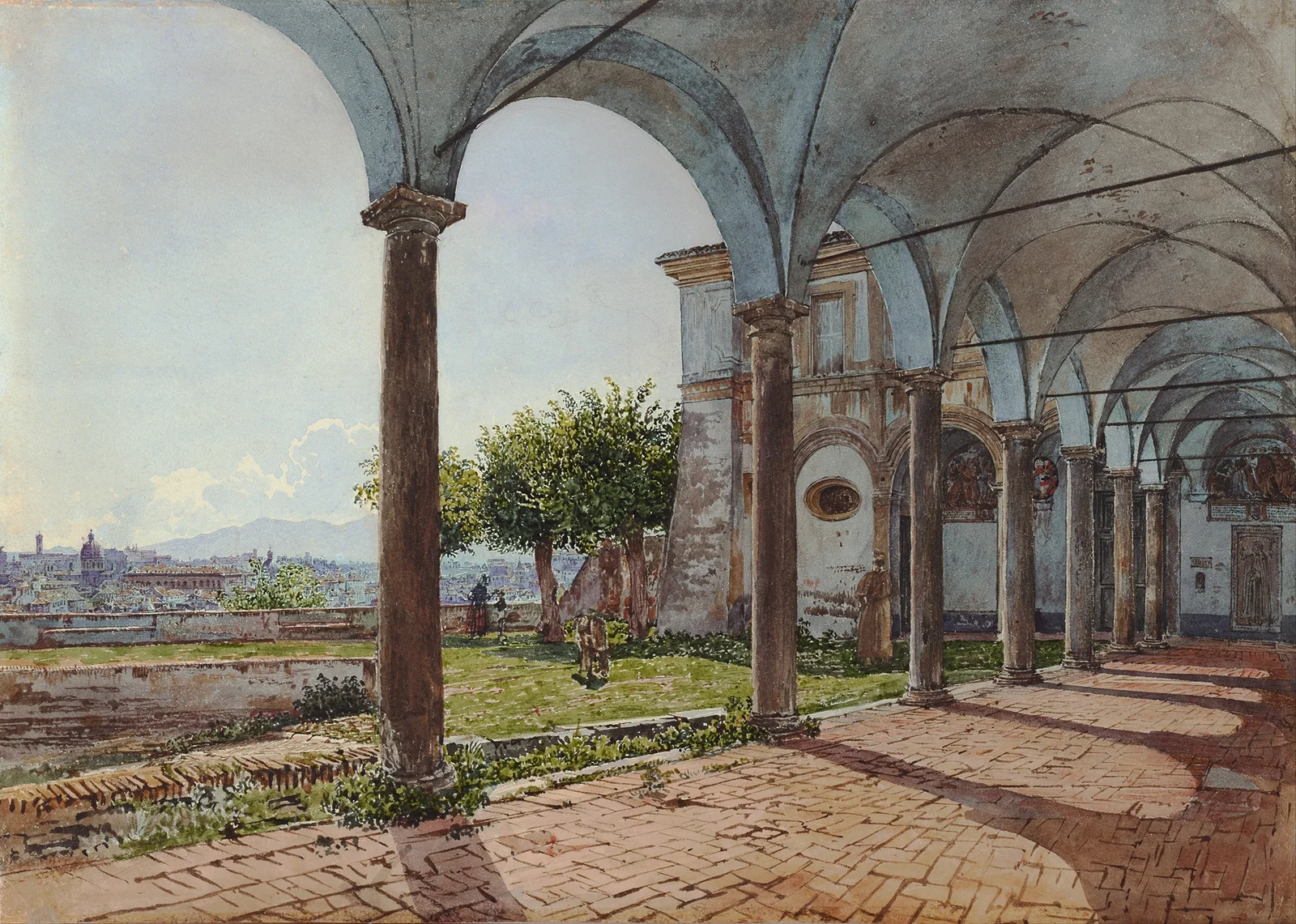 View from Sant’Onofrio on Rome av Rudolf von Alt