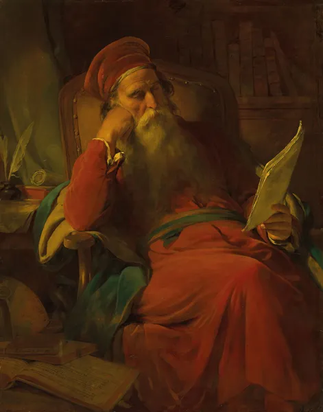 Scholar in his study av Friedrich von Amerling