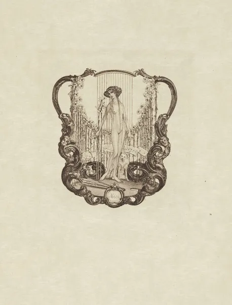 Bookplate; Mici – Noten und Buchzeichen av Franz von Bayros