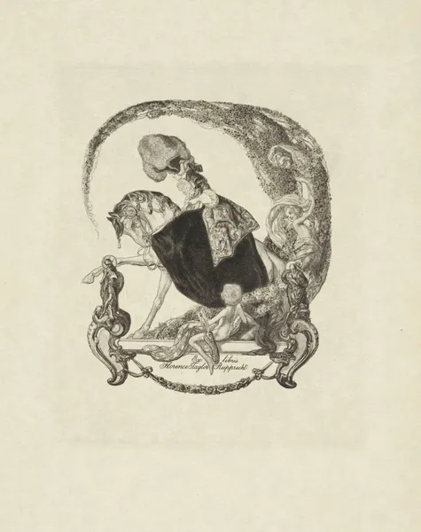 Bookplate of Florence Taylor Rupprecht av Franz von Bayros