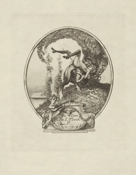 Bookplate of Jos. L. Dirick av Franz von Bayros