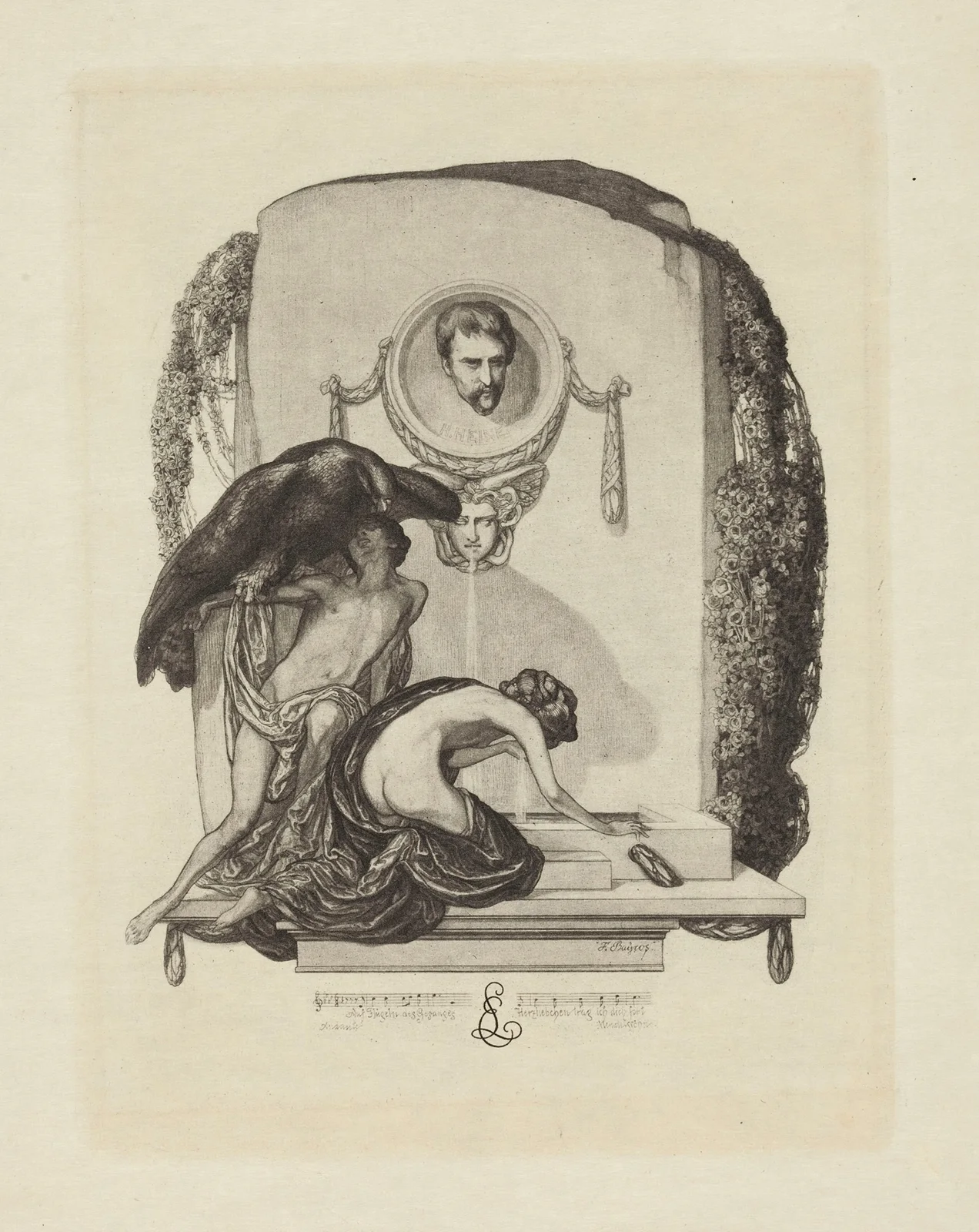 E.L. Musikexlibris av Franz von Bayros