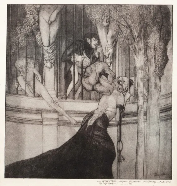 Erotische Darstellung 5 av Franz von Bayros