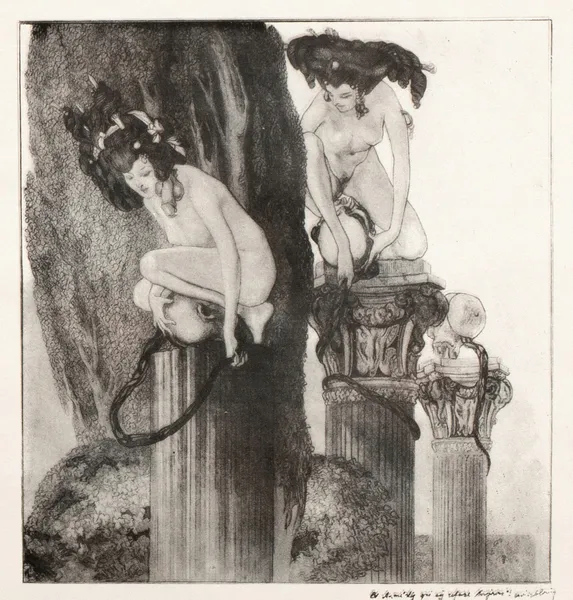 Erotische Darstellung 6 av Franz von Bayros