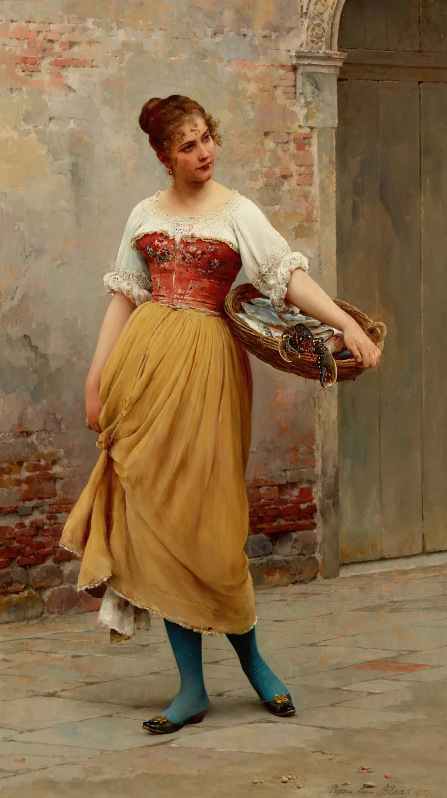 A Good Catch av Eugen von Blaas