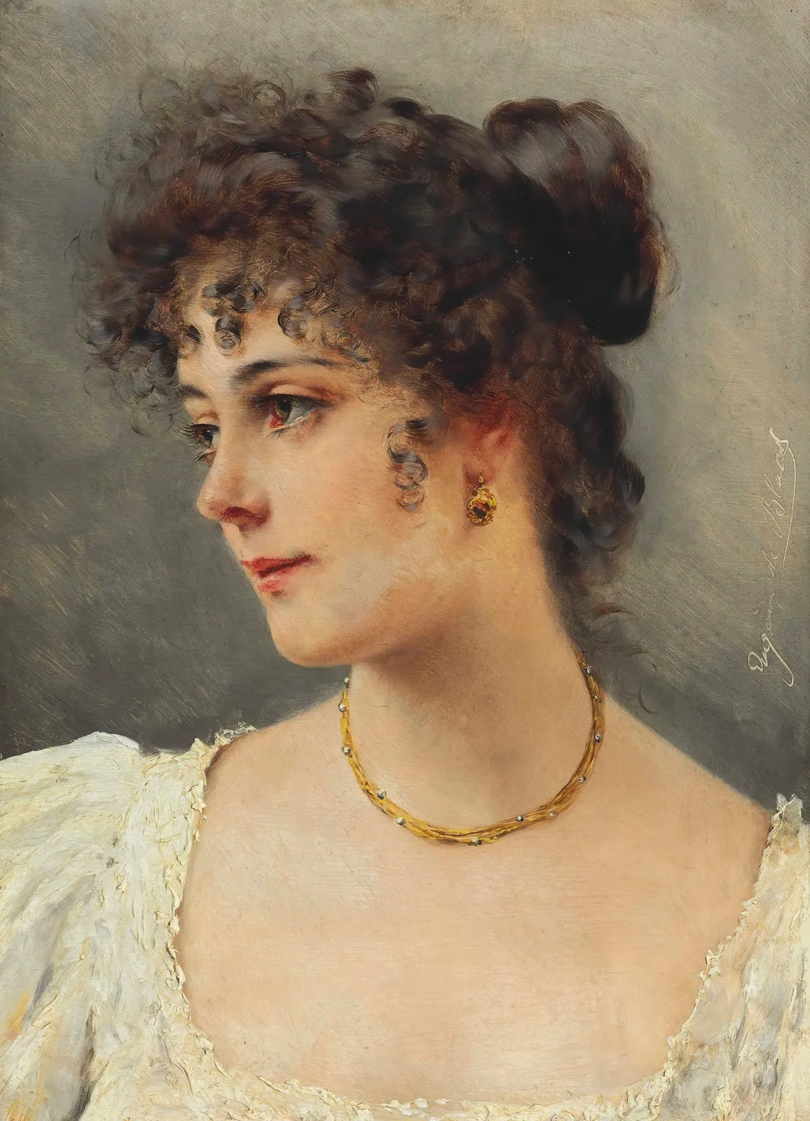 A Young Beauty av Eugen von Blaas