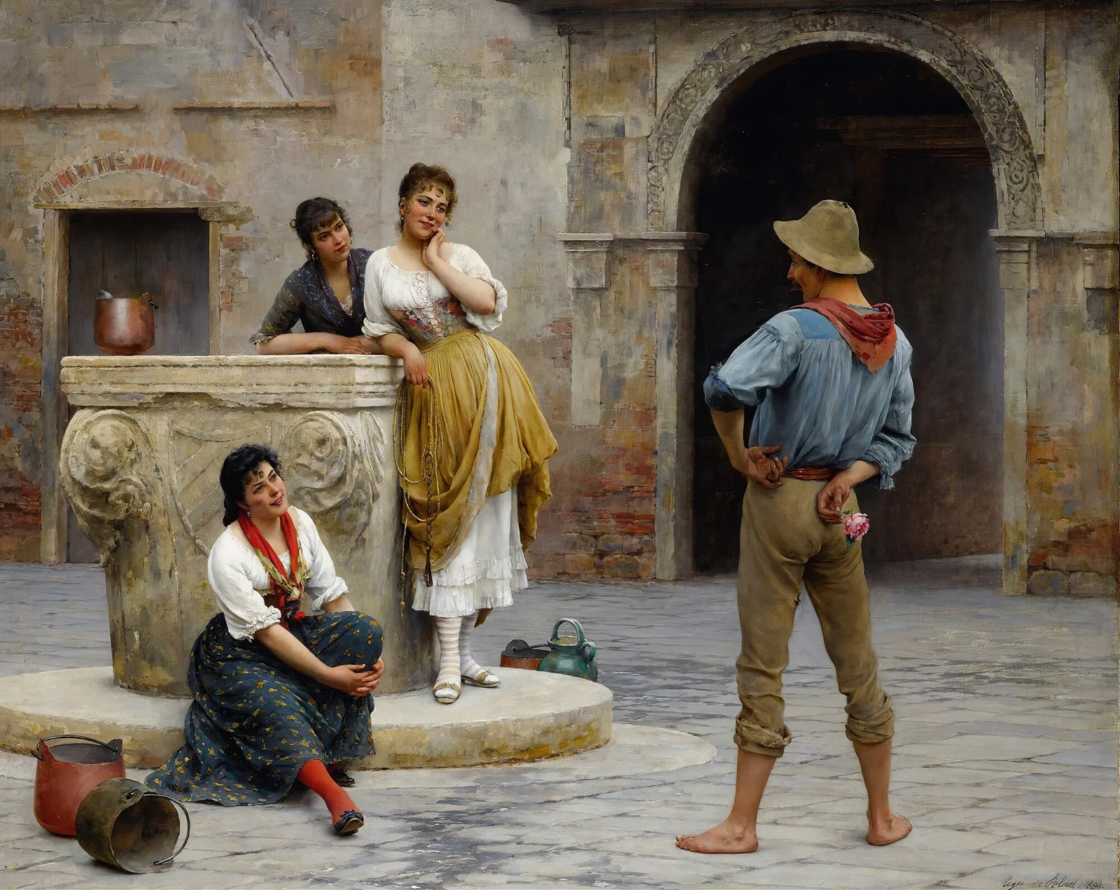 Flirtation av Eugen von Blaas