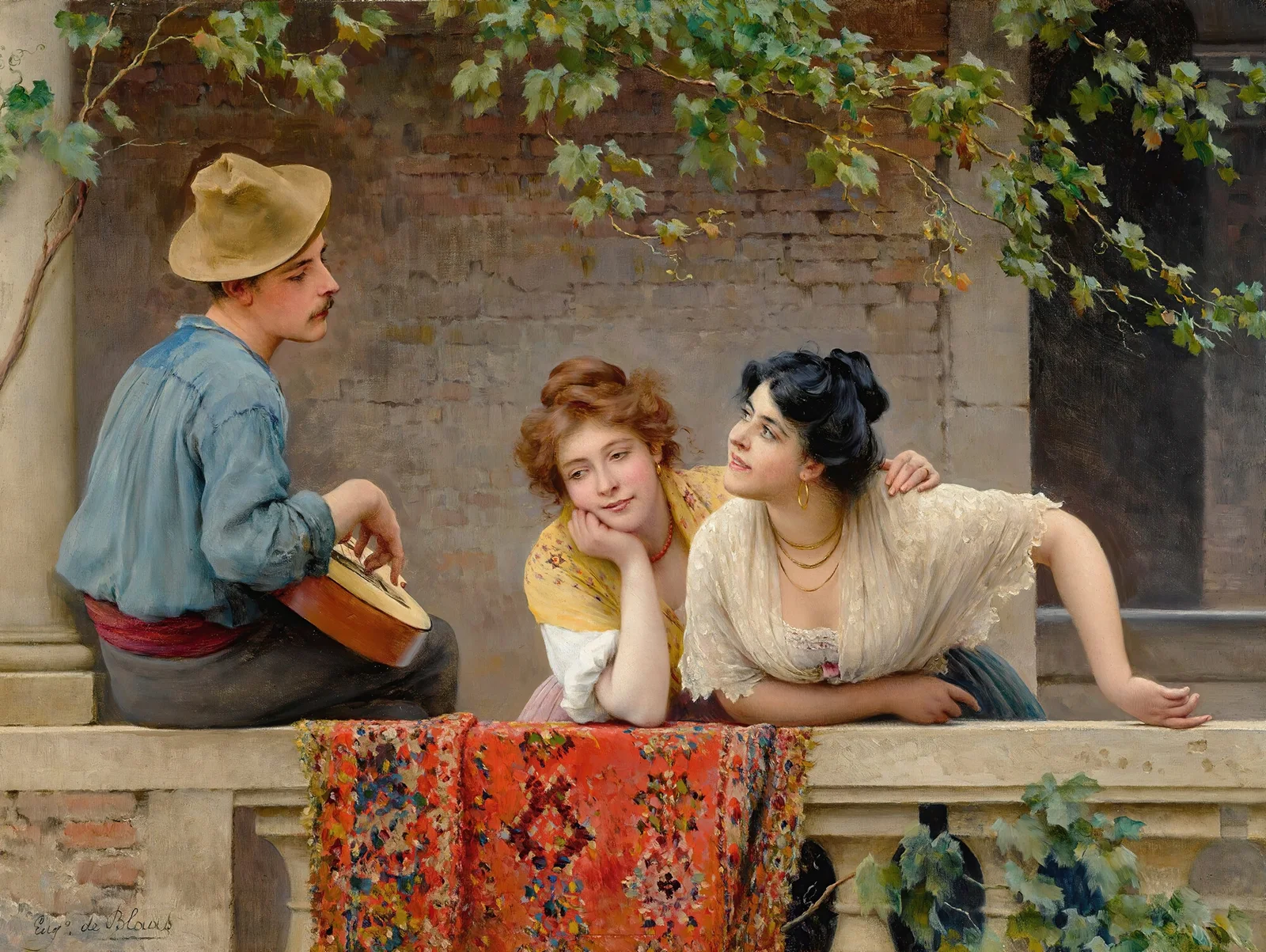 The Mandolinist av Eugen von Blaas