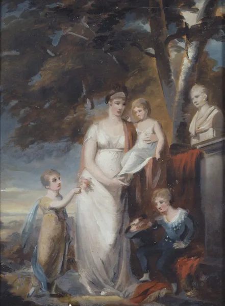 Drottning Fredrika med sina barn av Carl Frederik von Breda