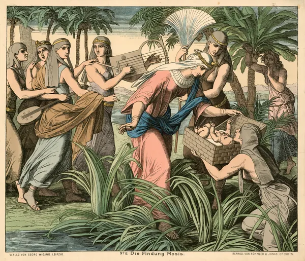 Die Findung Mosis (Moses found in an ark) av Julius Schnorr von Carolsfeld