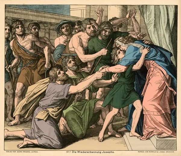 Die Wiedererkennung Josephs (Joseph making himself known to his brethren) av Julius Schnorr von Carolsfeld
