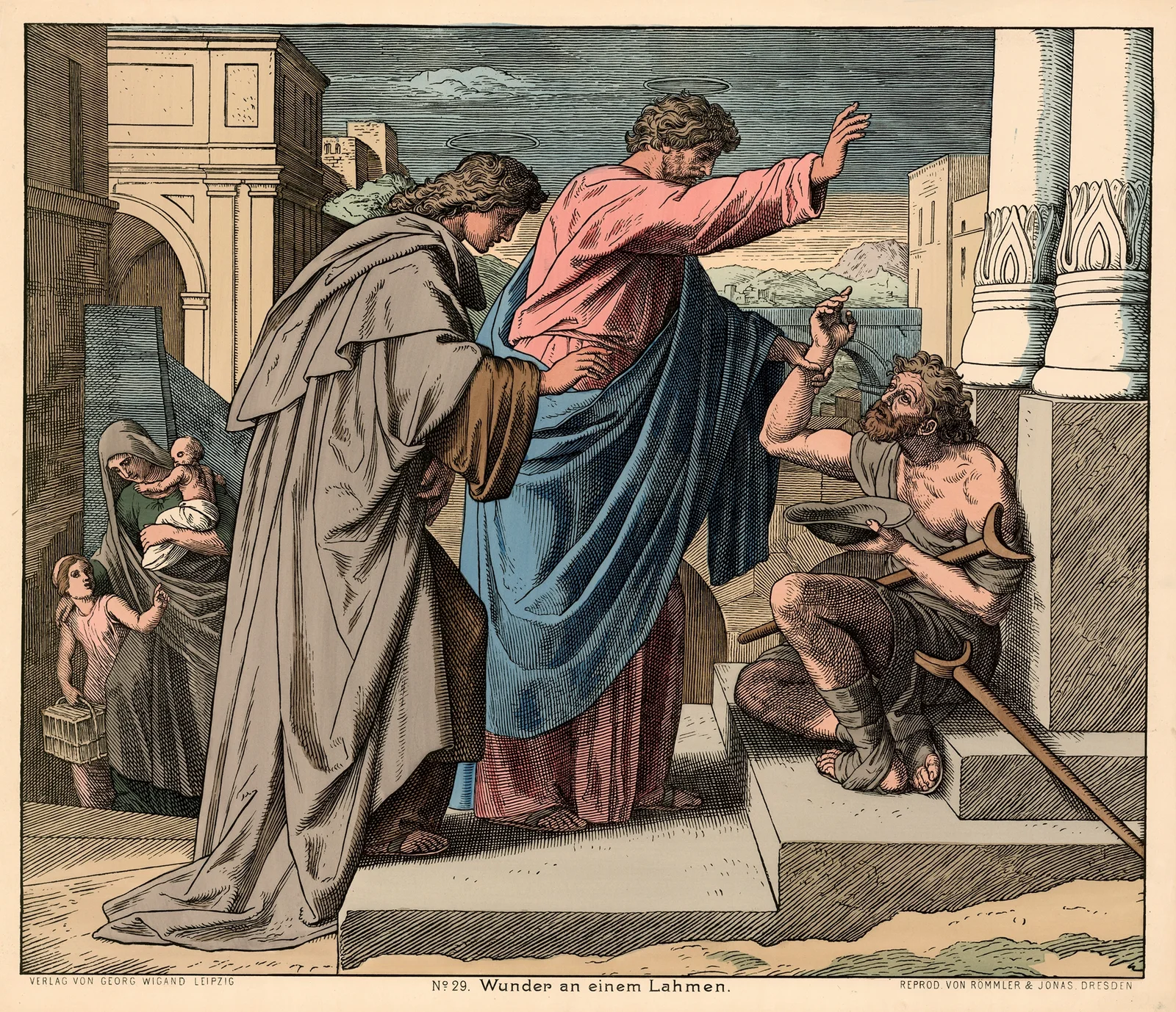 Wunder an einem Lahmen av Julius Schnorr von Carolsfeld