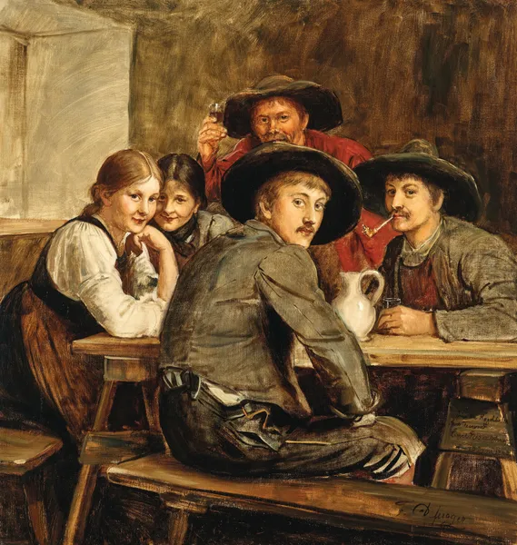 A Cheerful Party av Franz von Defregger