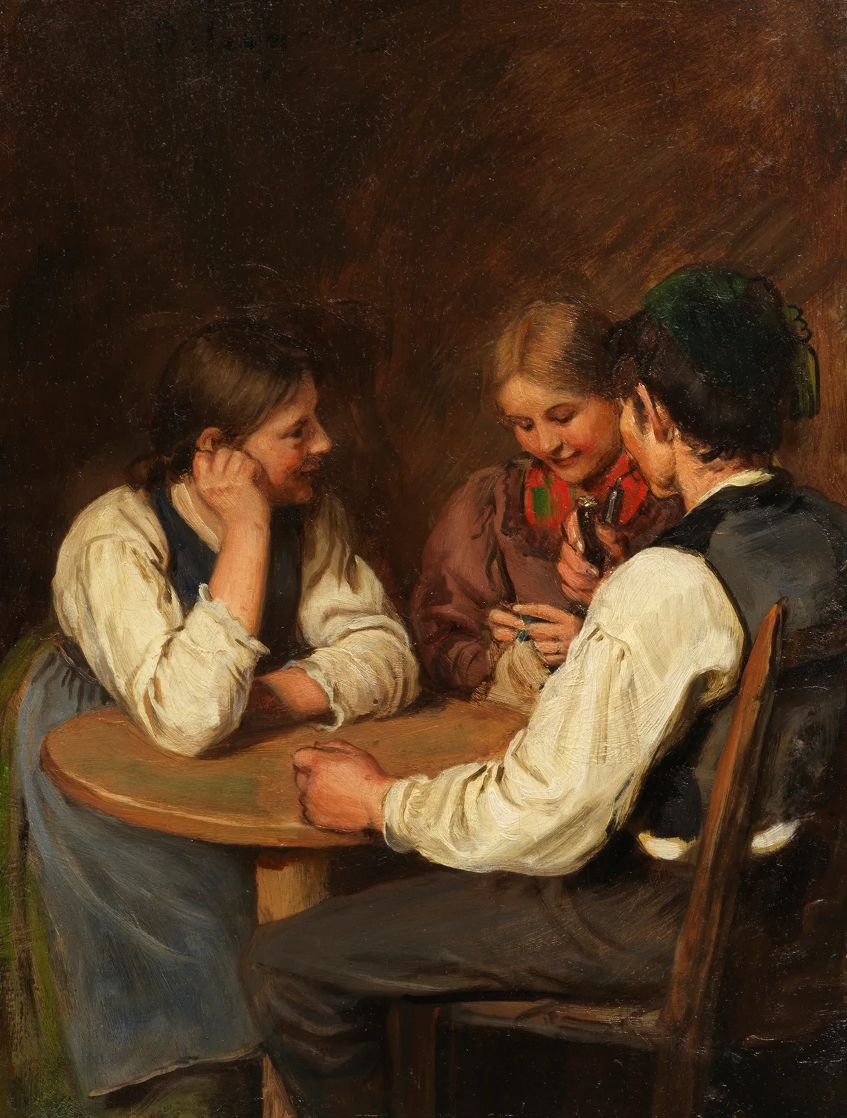 Bäuerliche Genreszene av Franz von Defregger