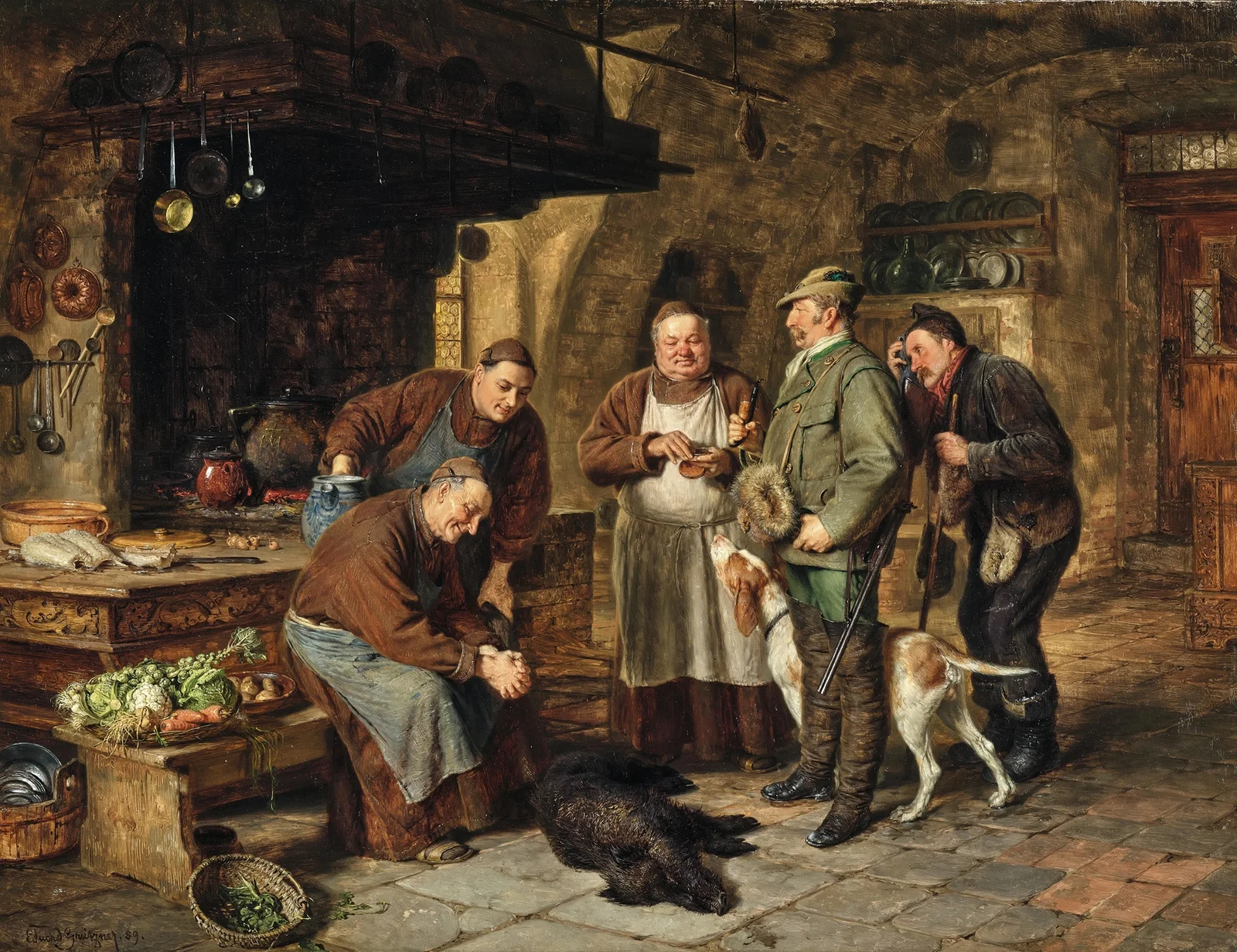 A Good Roast av Eduard von Grützner