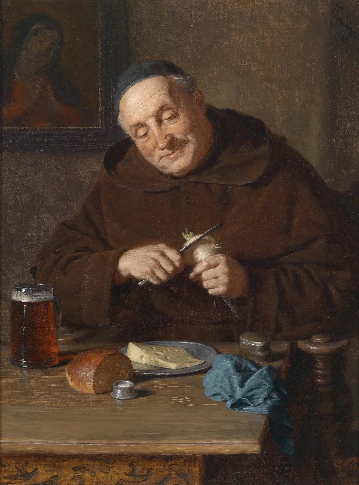 Brotzeit av Eduard von Grützner