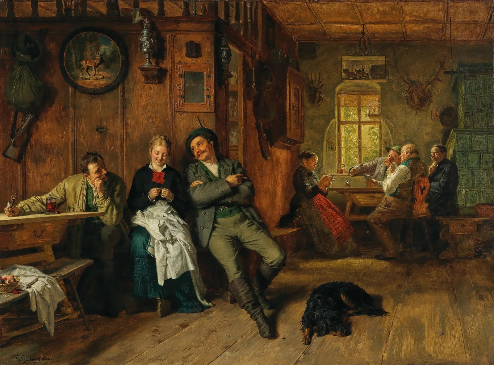 Einfädeln av Eduard von Grützner