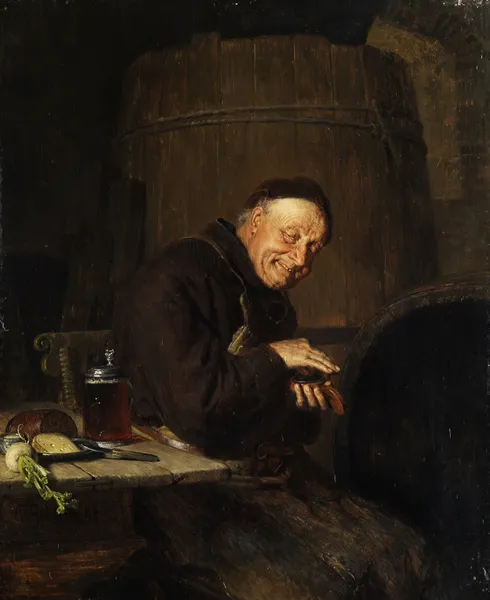 Vor der Brotzeit av Eduard von Grützner