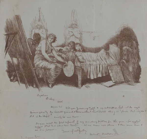 Invitation to a Benefit Dinner from Hubert von Herkomer to Thomas Agnew av Sir Hubert von Herkomer
