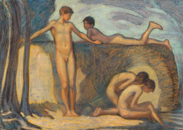Badende Knaben, 1912 av Ludwig von Hofmann