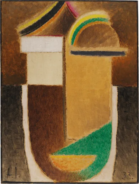 Abstrakter Kopf (Konstruktiver Kopf), 1933 – nr 1 av Alexej von Jawlensky