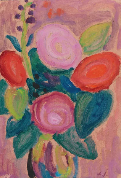 Blumenstrauss in Vase av Alexej von Jawlensky
