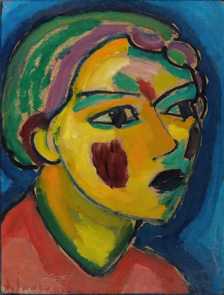 Dichterin (Mystischer Kopf) av Alexej von Jawlensky