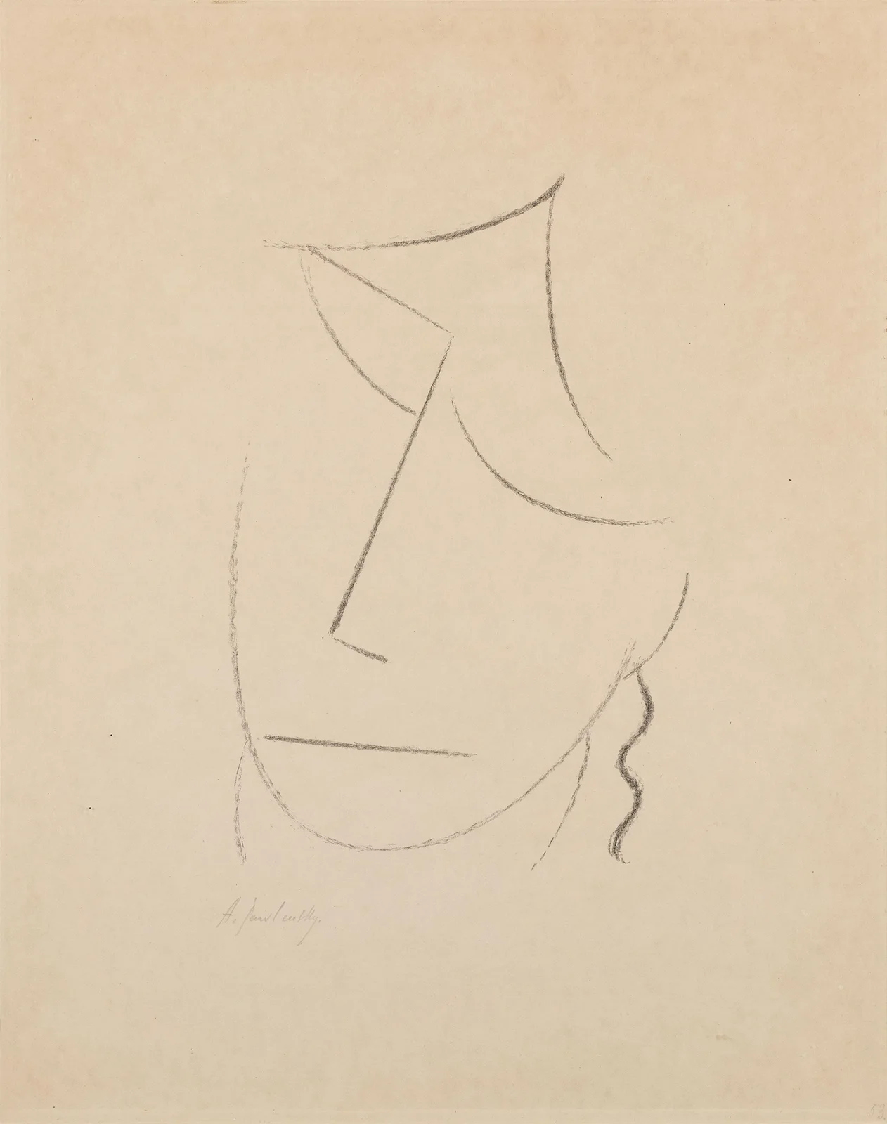 Kopf V av Alexej von Jawlensky