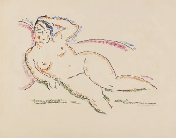 Liegender weiblicher Akt av Alexej von Jawlensky