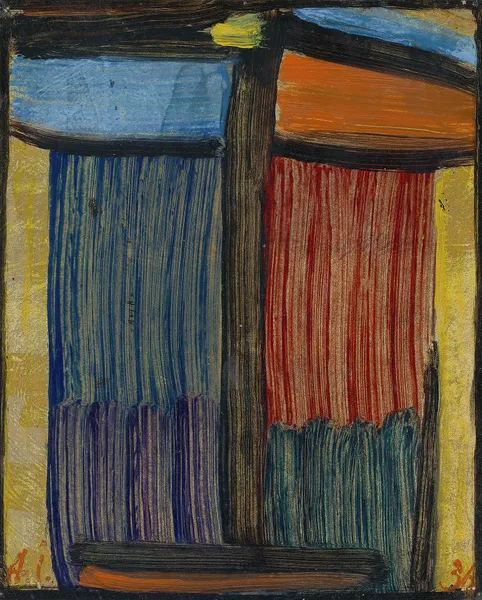 Meditation on a gold background av Alexej von Jawlensky