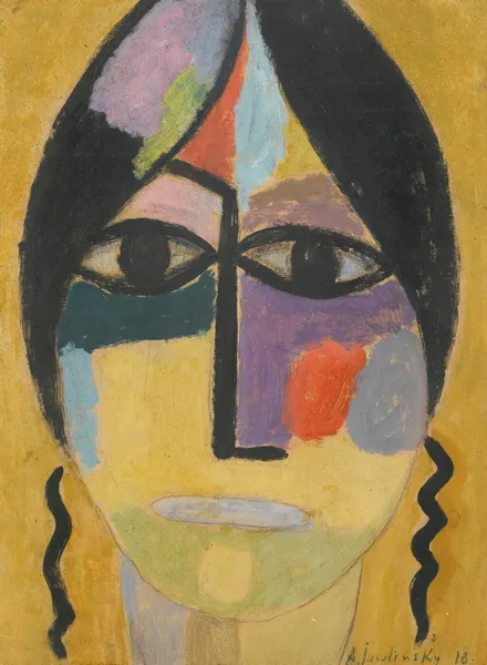 Mystischer Kopf; Rabenflügel Iv (Mystical Head; Raven’s Wing Iv) av Alexej von Jawlensky
