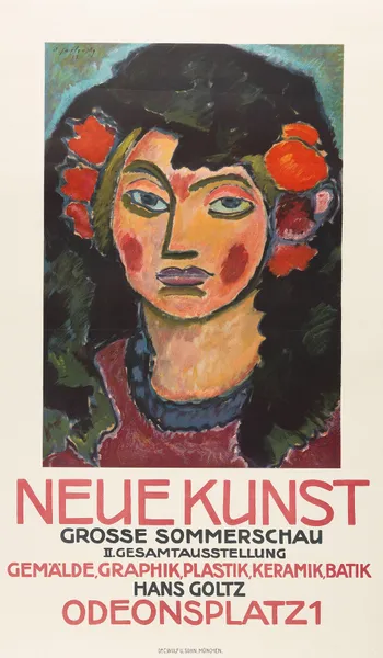Plakat für die große Sommerschau der Galerie Neue Kunst, München av Alexej von Jawlensky