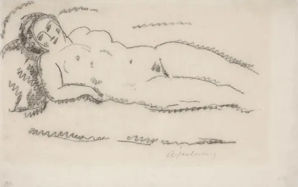 Reclining nude av Alexej von Jawlensky