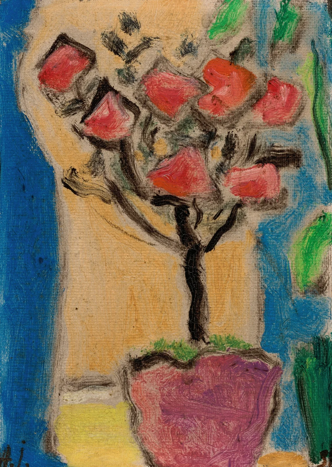 Stilleben (Rosenbäumchen), 1936 av Alexej von Jawlensky