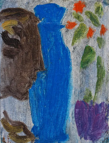 Stillleben; Profil einer Terrakottafigur av Alexej von Jawlensky