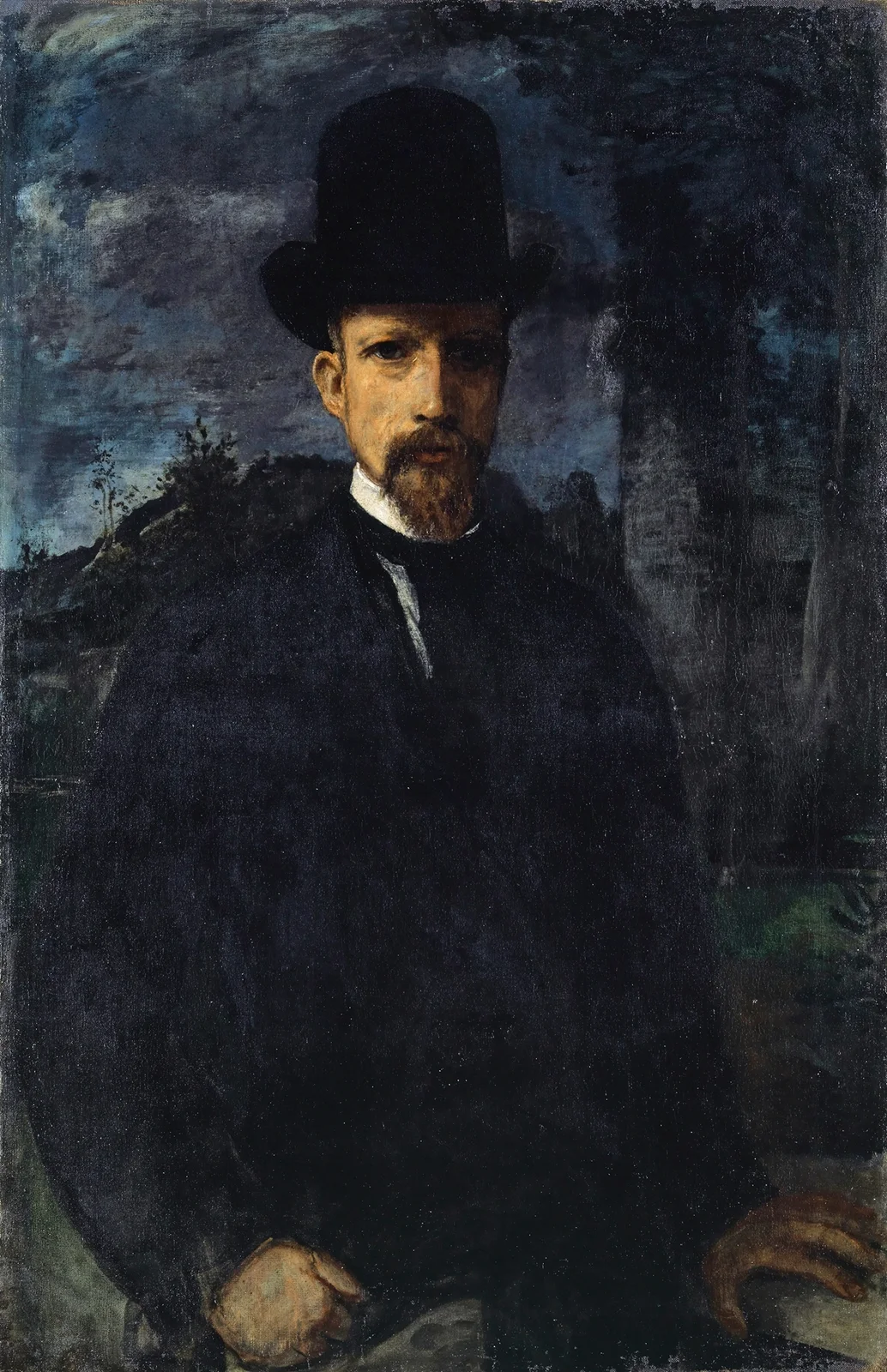 Self-Portrait with High Hat av Hans Von Marées