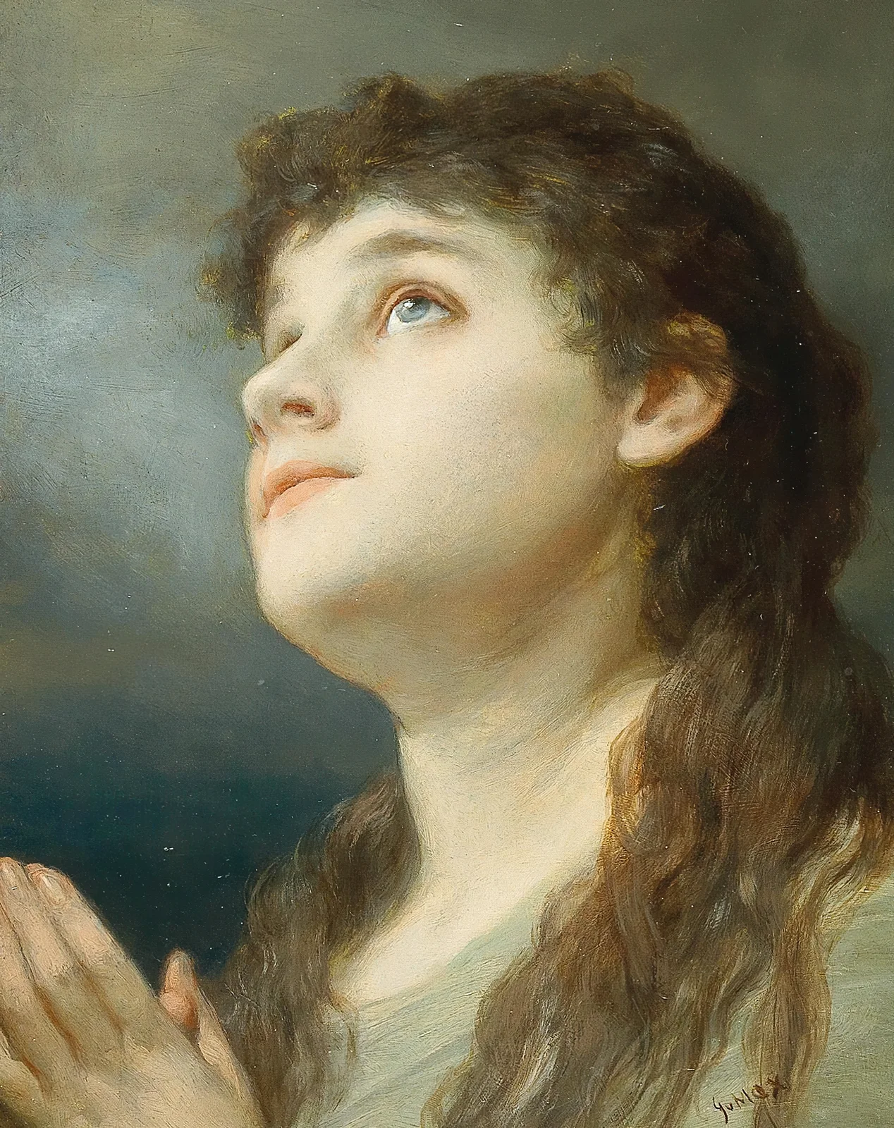 Praying av Gabriel von Max