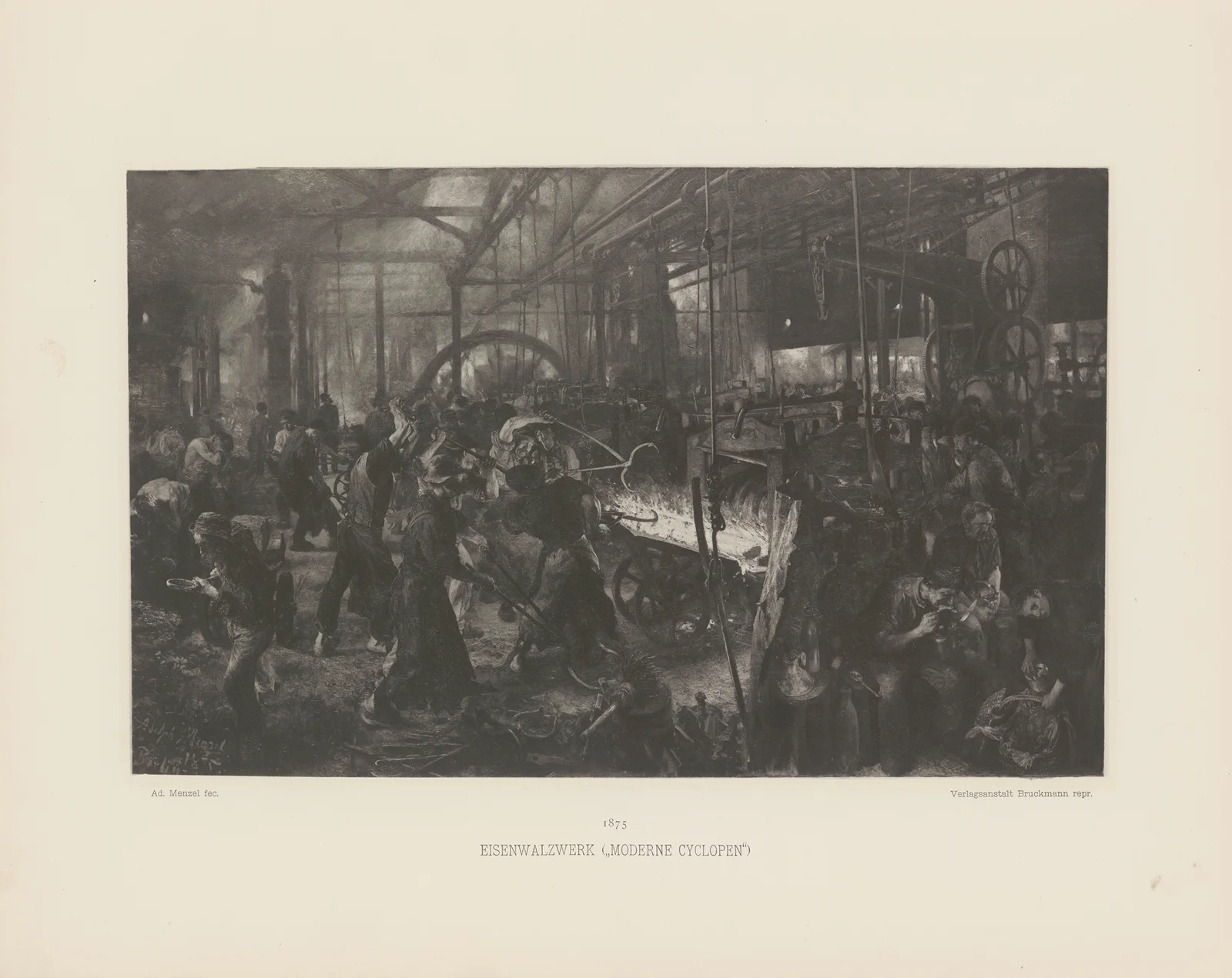 Elsenwalzwerk (Modern Cyklöpèn av Adolph von Menzel
