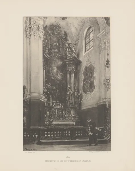 Hochaltar in der Peterskirche zu Salzburg av Adolph von Menzel