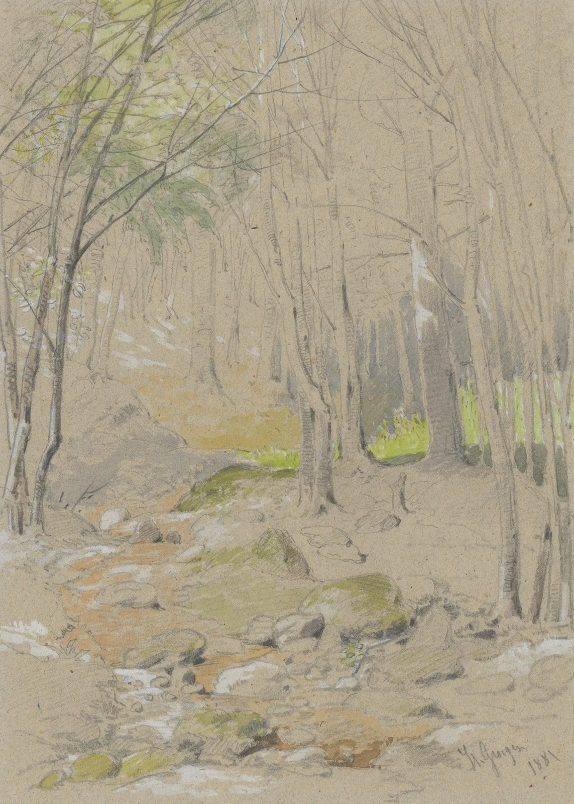 Forest Stream av Friedrich Carl von Scheidlin