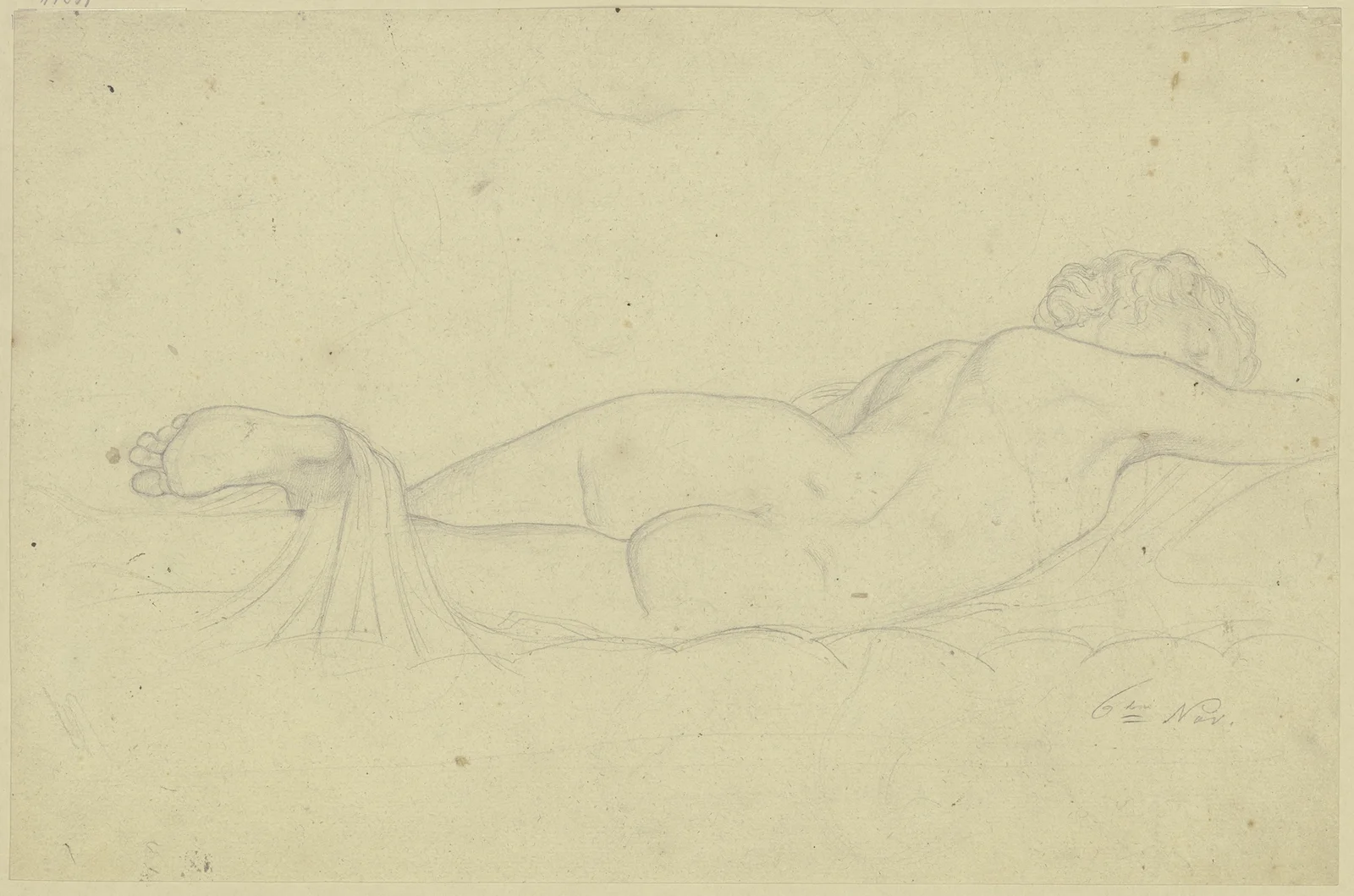Schlafender Hermaphrodit (Hermaphroditus Borghese) av Moritz von Schwind