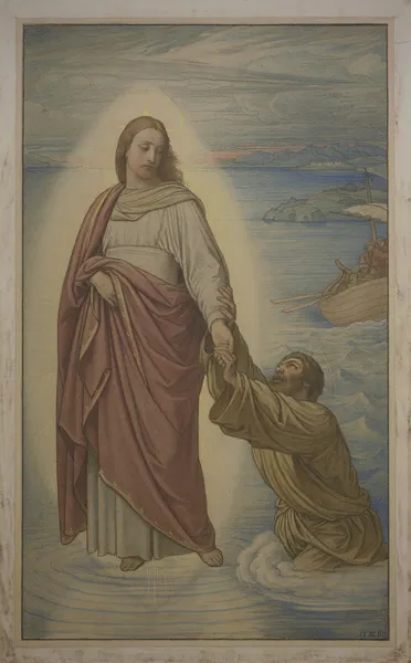 Christi Rettung des sinkenden Petrus av Eduard von Steinle