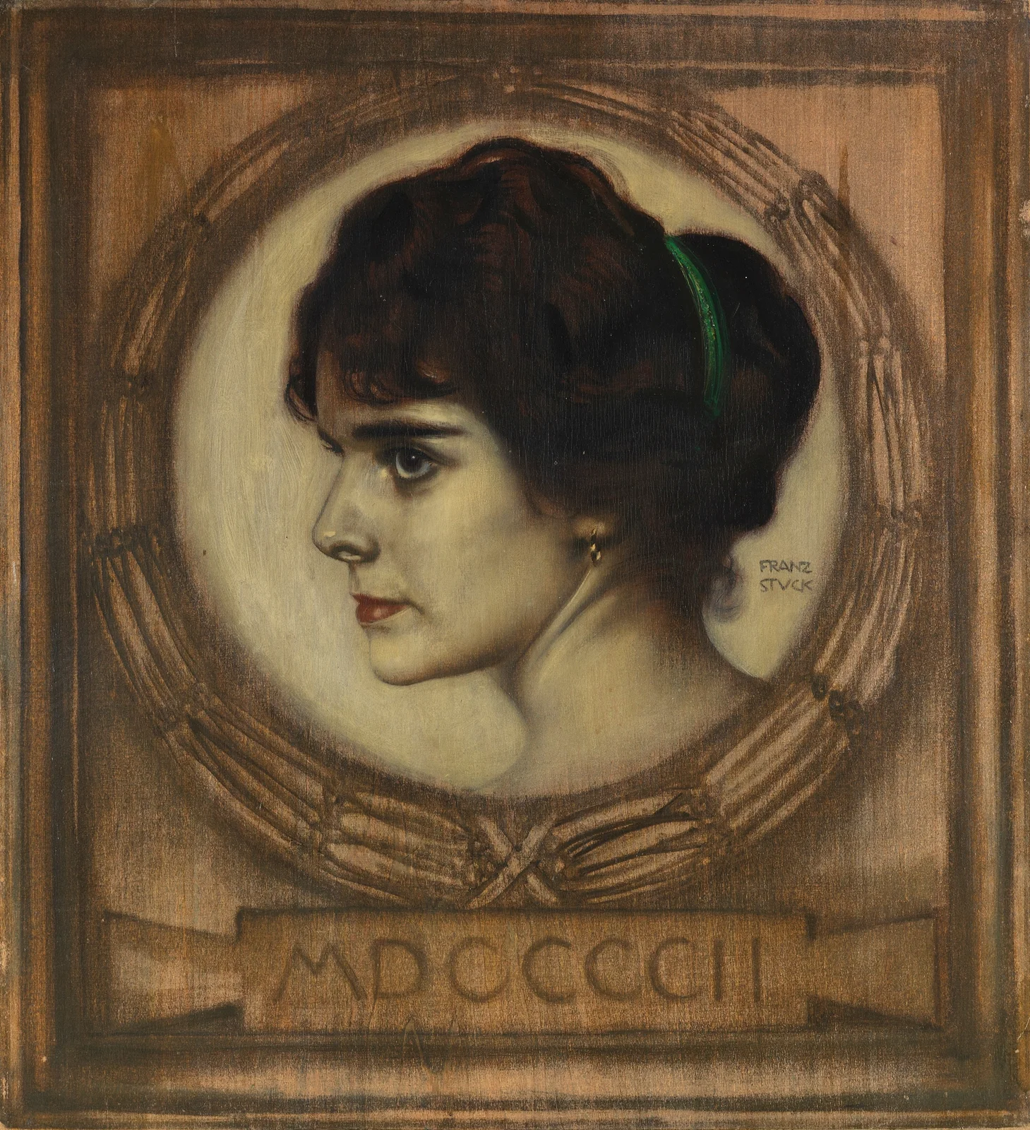 Porträt Gemma Bierbaum av Franz von Stuck