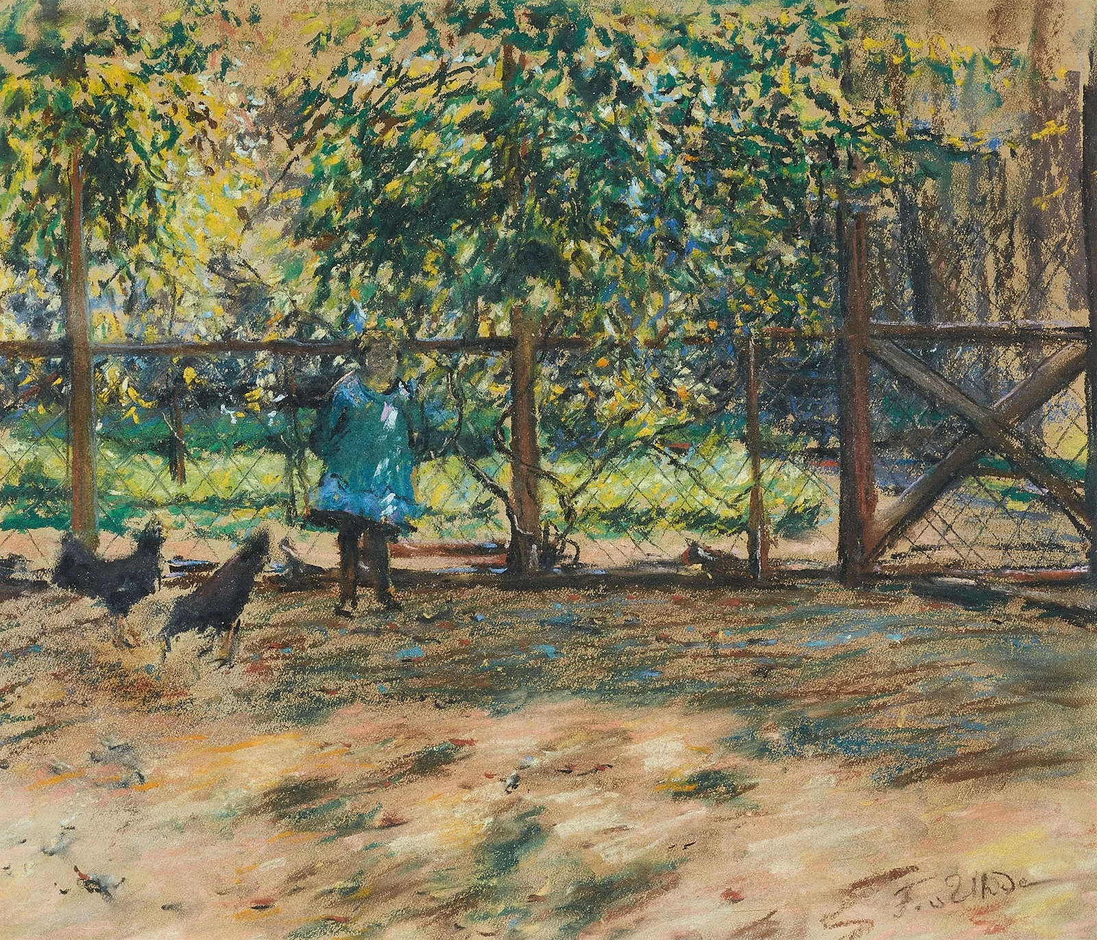 Im Garten av Fritz von Uhde