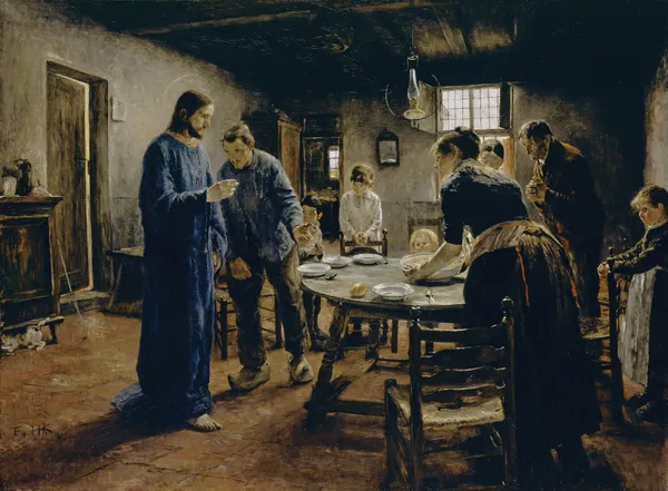 The Mealtime Prayer av Fritz von Uhde