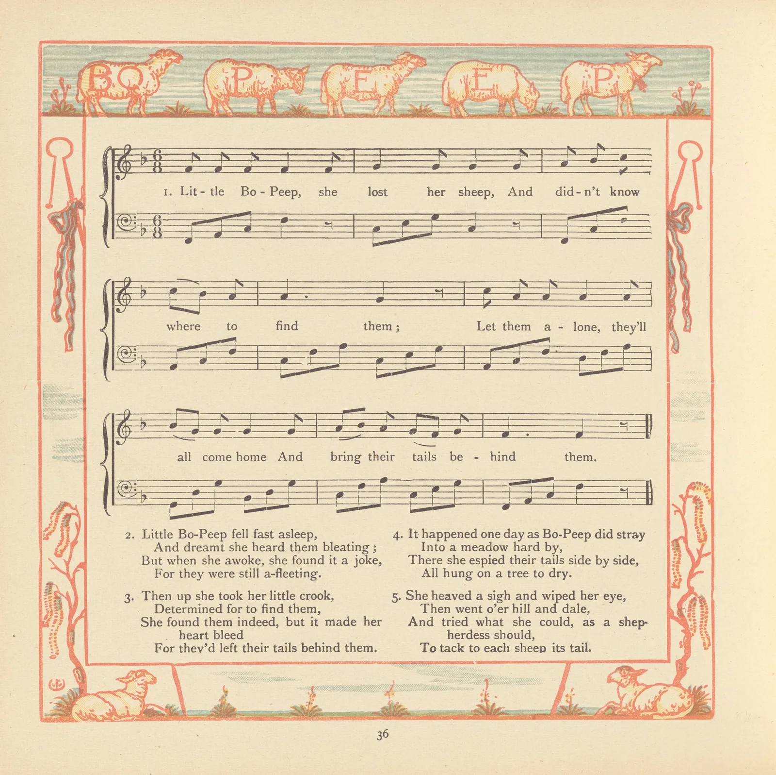 Little Bo-Peep av Walter Crane