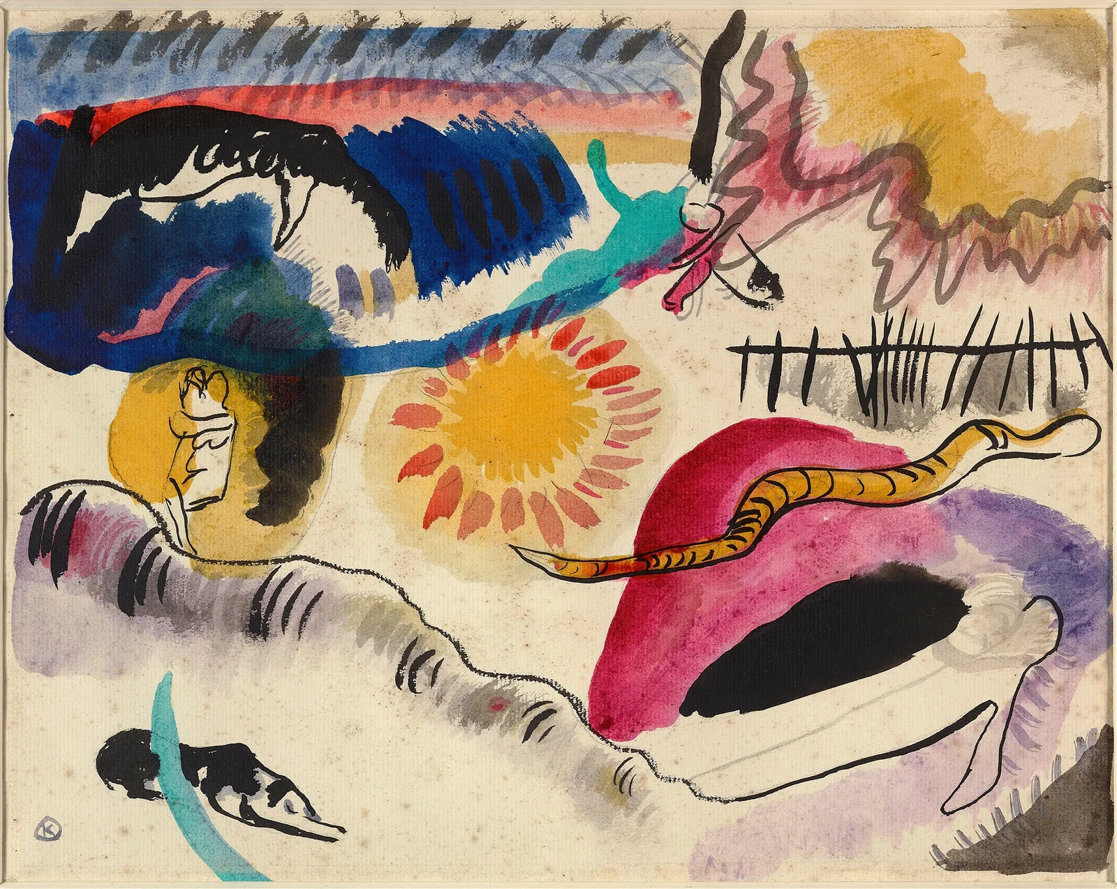 Aquarell Nr. 3 (Liebesgarten) av Wassily Kandinsky