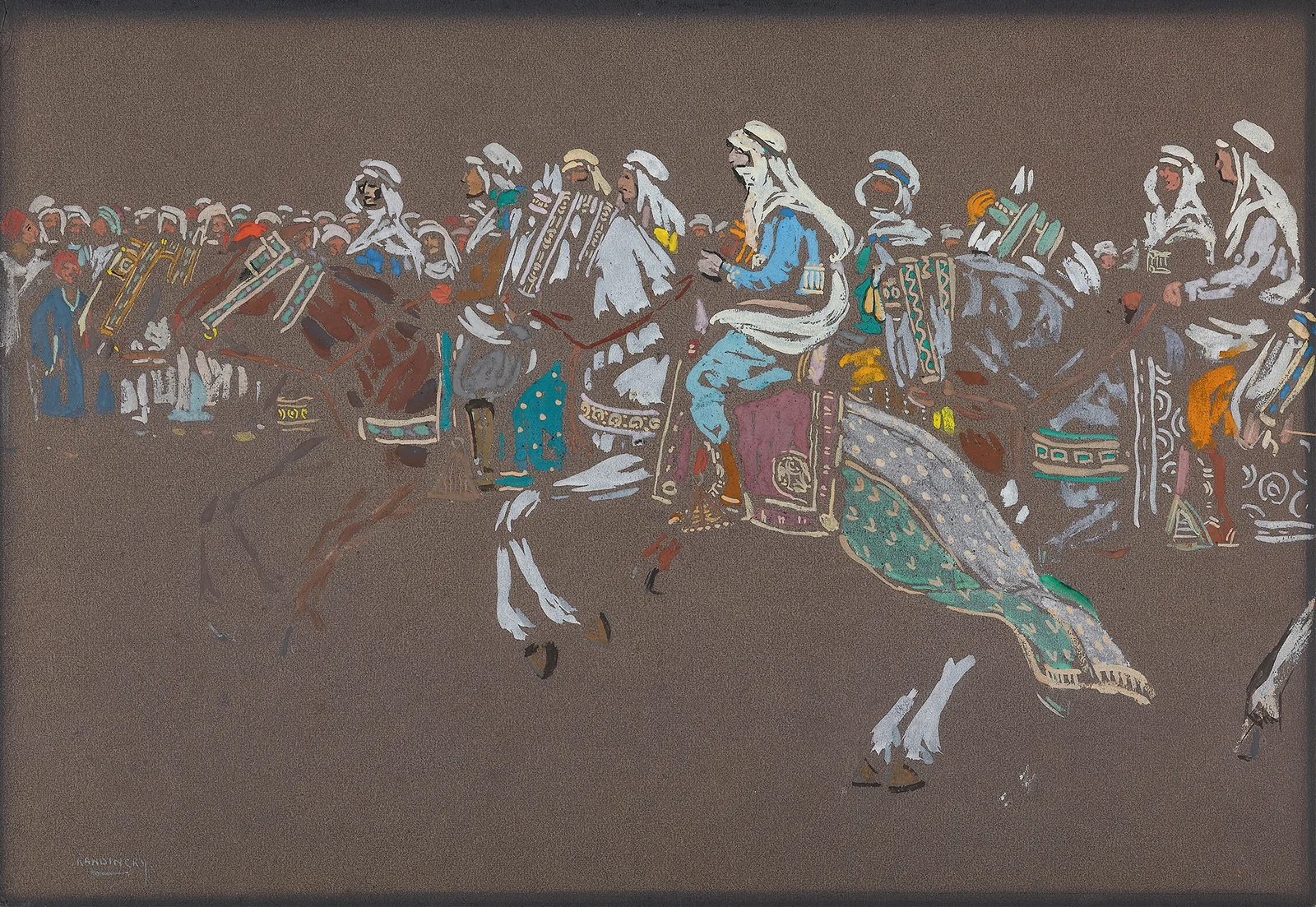 Arab cavalry av Wassily Kandinsky