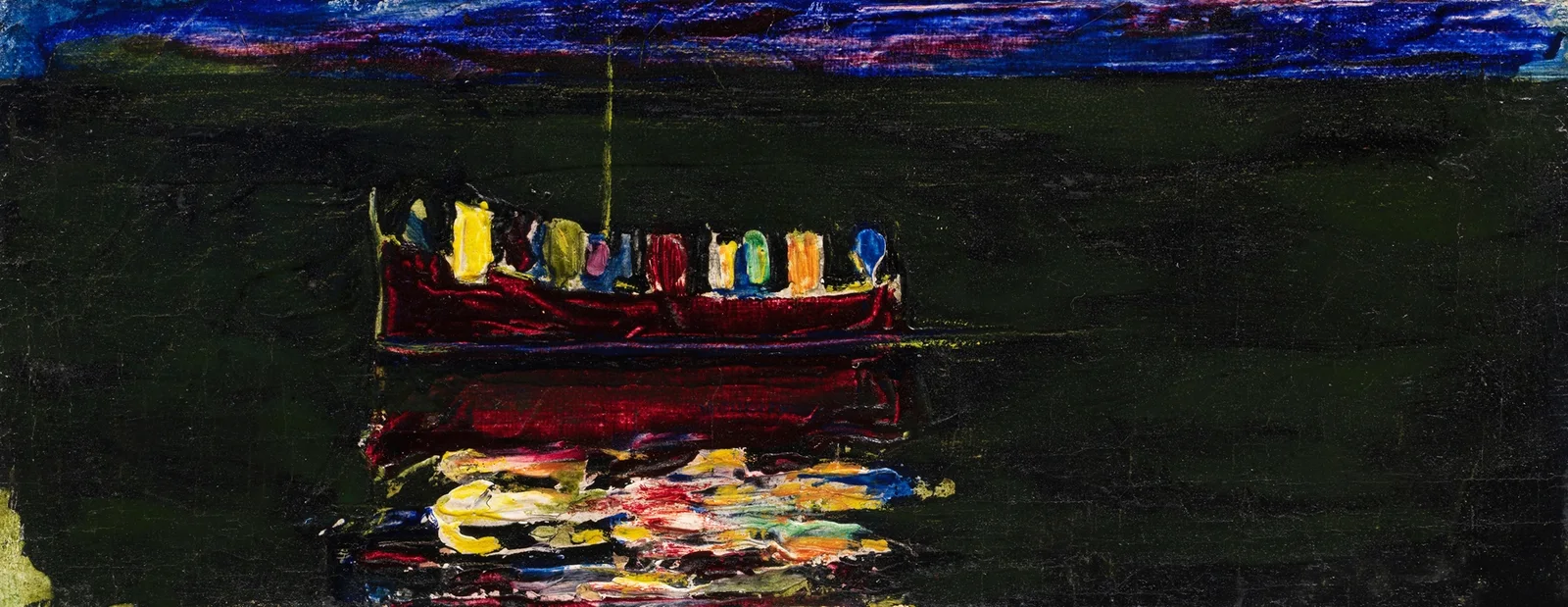 Boot mit Laterne (Rapallo) av Wassily Kandinsky