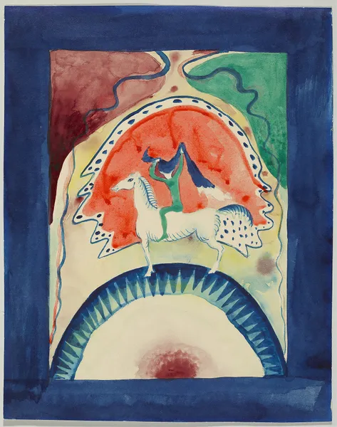 Design for the cover of the almanac ‘The Blue Rider’, 1911 – nr 1 av Wassily Kandinsky